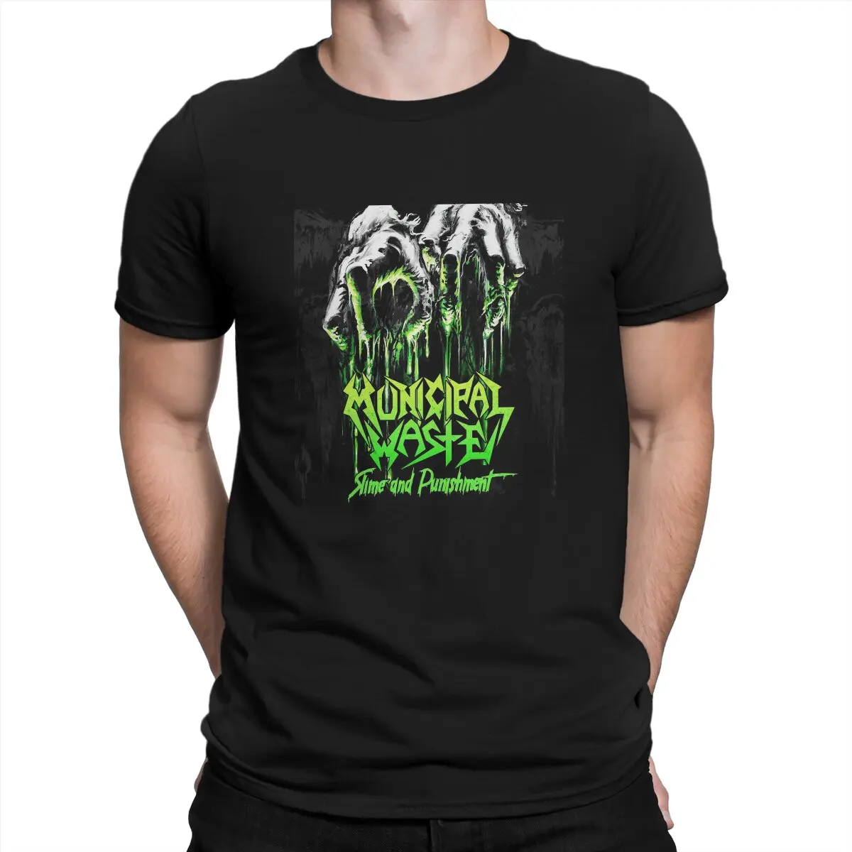 Slime And Punishment Man's TShirt Municipal Waste Crewneck Tops Fabric T Shirt Funny High Quality Birthday Gifts