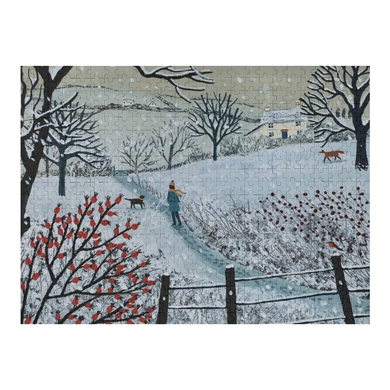 

A Snowy Walk Jigsaw Puzzle With Photo Personalized Kids Gifts Puzzle