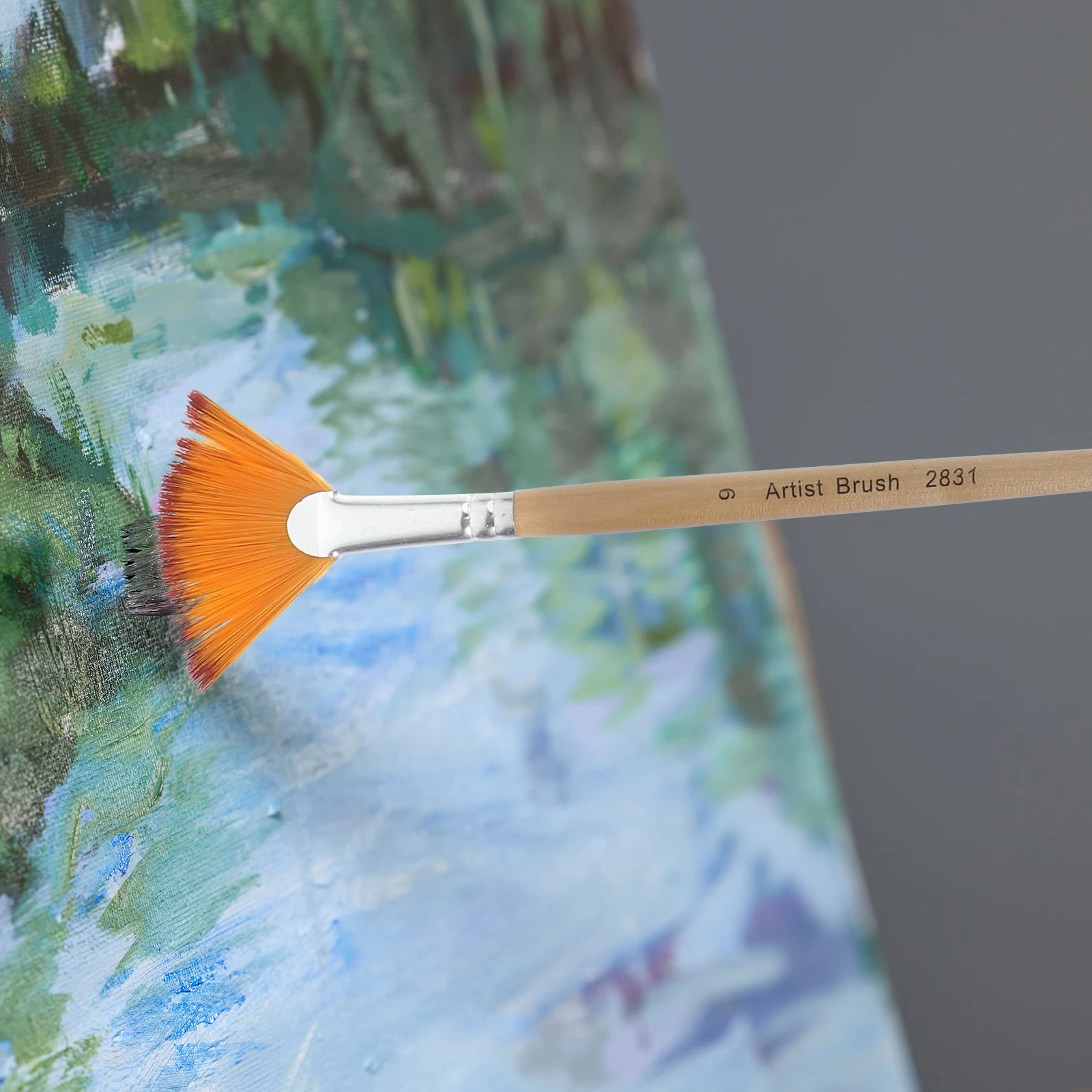 

5 Pcs Paint Brushes Nylon Paintbrush Fan Ergonomic Artists Fan-shaped for Painting