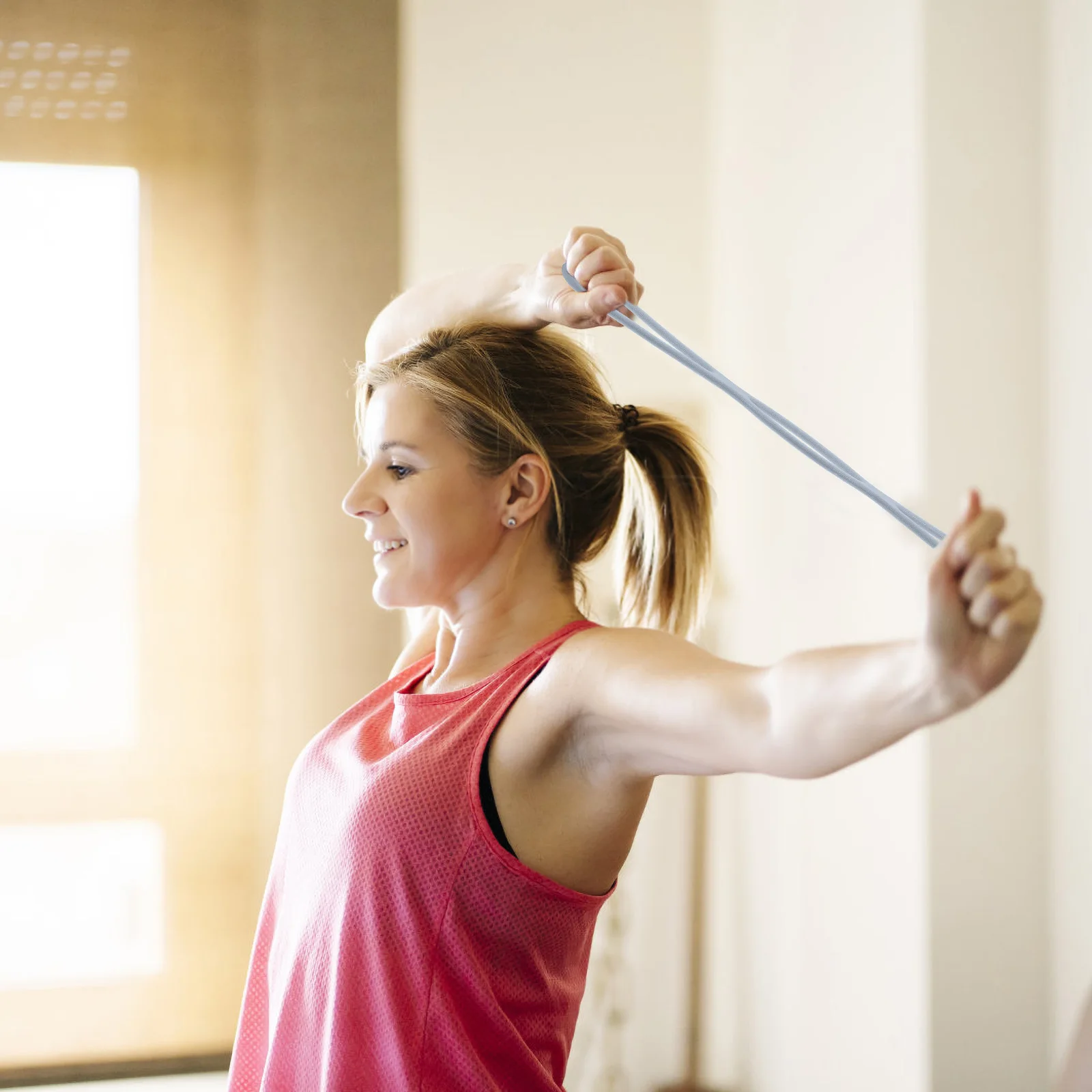 2 قطعة التمارين الظهر أربطة مرنة معدات تدريب العضلات آمنة عملية خدمة طويلة الحياة الظهر المتوسع الذراع سحب المدرب