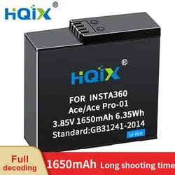 HQIX for Insta360 Ace AcePro 8K Action Camera Battery Dual Charger