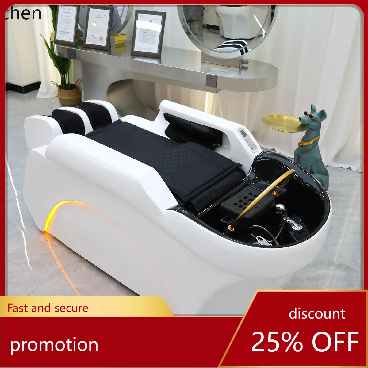 

Кровать с шампунем CZ для салона и салона красоты, кровать для мытья волос с циркуляцией воды для ремонта и ухода за волосами