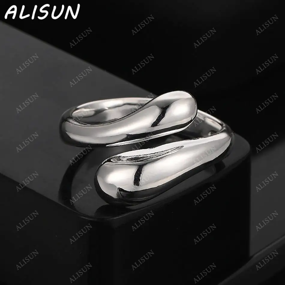 

ALISUN 925 Sterling Silver Simple Open Ring For Women Men Fashion Jewelry Vintage Grace Charm Noble Party Birthday Gifts