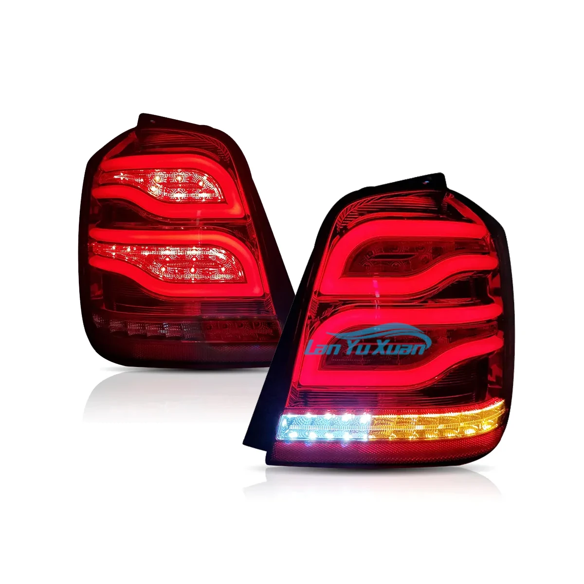 Car Accessories Full LED Tail Lamps For Toyota Highlander SUV 2001-2007 Rear Tail Lights Assembly DRL RED, US Type