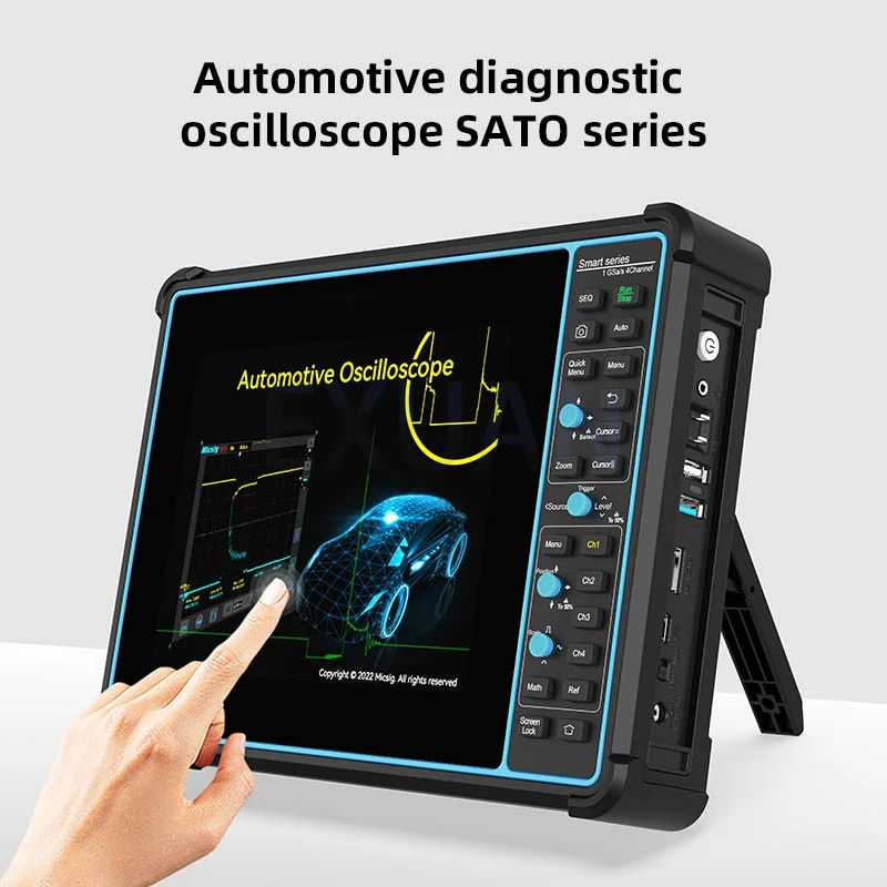 Micsig-osciloscopio de diagnóstico automotriz SATO1004, decodificador de 4 canales, 100M de ancho de banda, de mano, completamente táctil, serie SATO