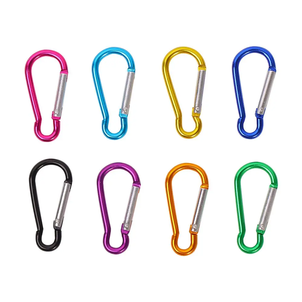 10pcs Climbing Hiking Camping Keychain Hook Carabiner Buckle