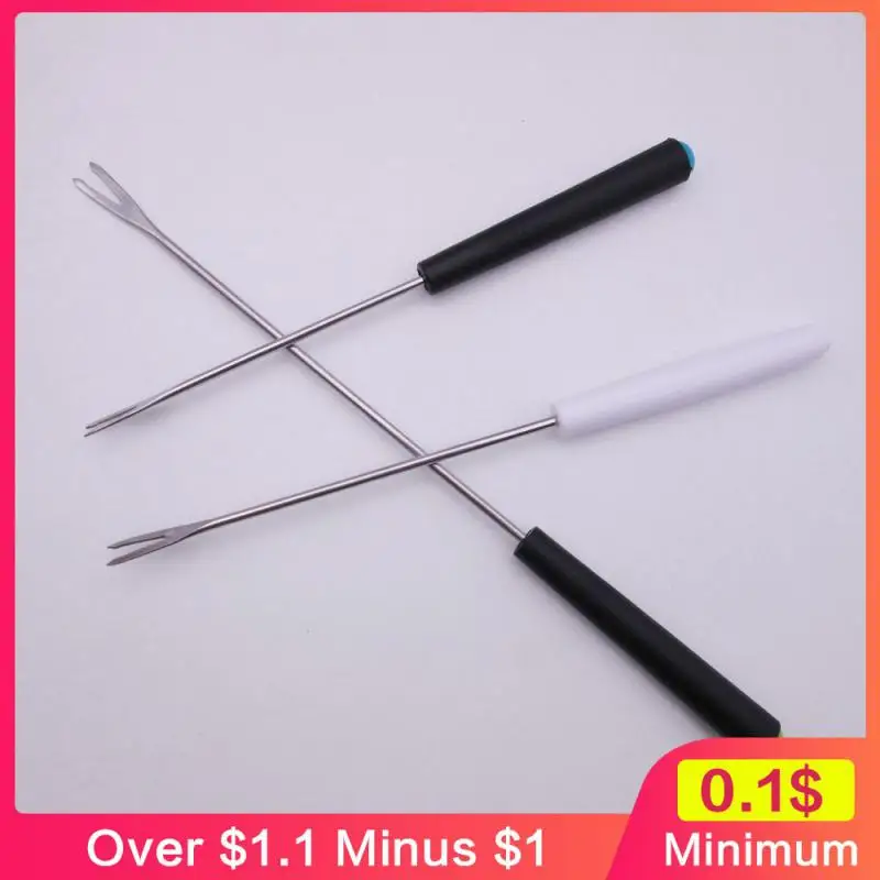 Stainless Steel Barbecue Stick Sharp And Unfavorable Barbecue Supplies White Bbq Flat Fork Durable Barbecue Fork Bbq Fork