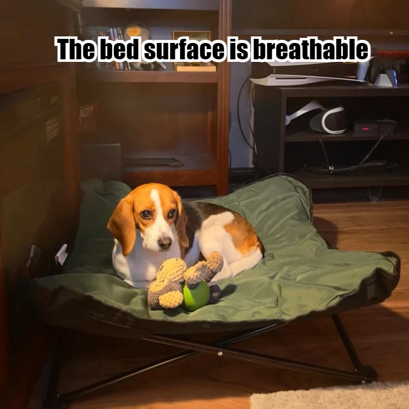 Portable Simple Folding Bed Outdoor Detachable Breathable Moisture-proof Soft Pet Bed Convenient Carry Stable Camping Cots