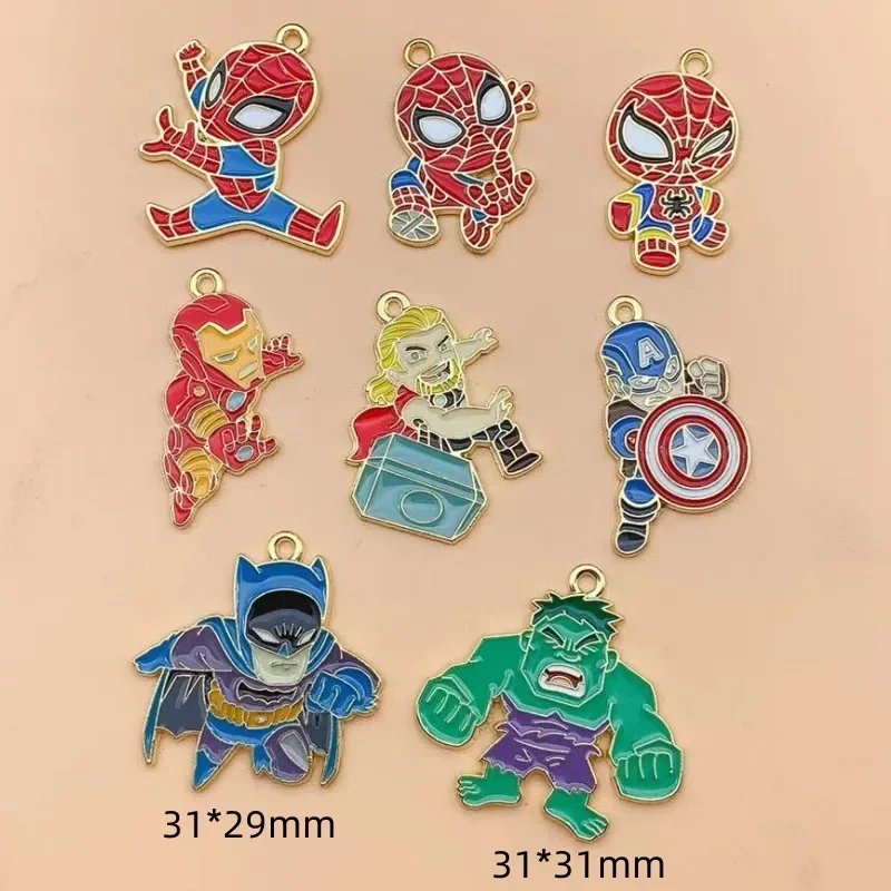 10pcs Classic Cartoon Anime Earring Pendant DIY Keychain Bracelet Alloy Jewelry Accessories Enamel Charms Earring Charms