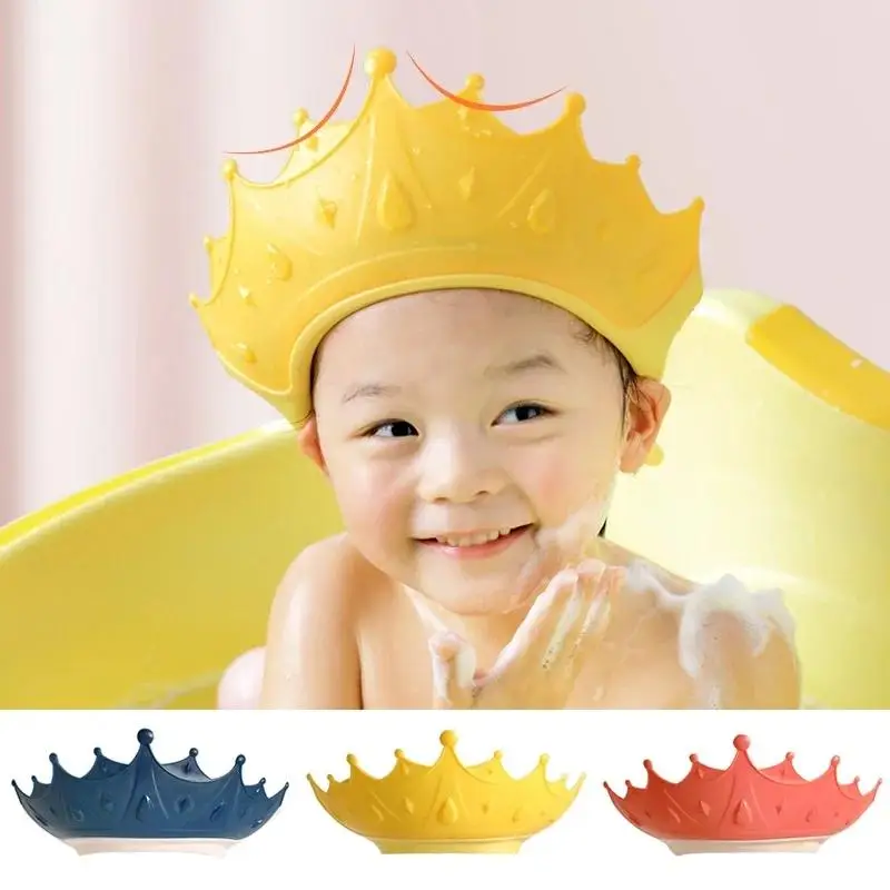 Wash Hair Shield Kids Direct Visor Caps Bathing Shower Cap Baby Care Crown Shape Shampoo Hats Toddler Wholesale