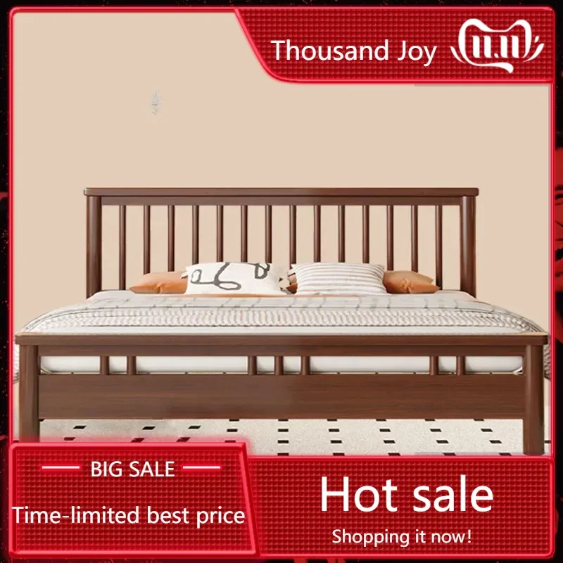 

European Bedroom Double Bed Waterproof High Wooden Headboard Queen End Beds Twin Luxury Modern Camas De Dormitorio Furniture