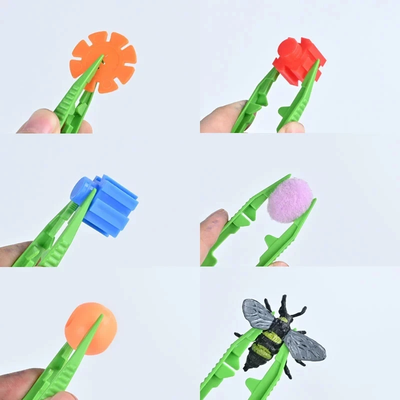 Children DIY Toy Durable Kids Plastic Clip Baby Tweezers Toy Kids' Craft For Perler Bead Accessories DIY Tool