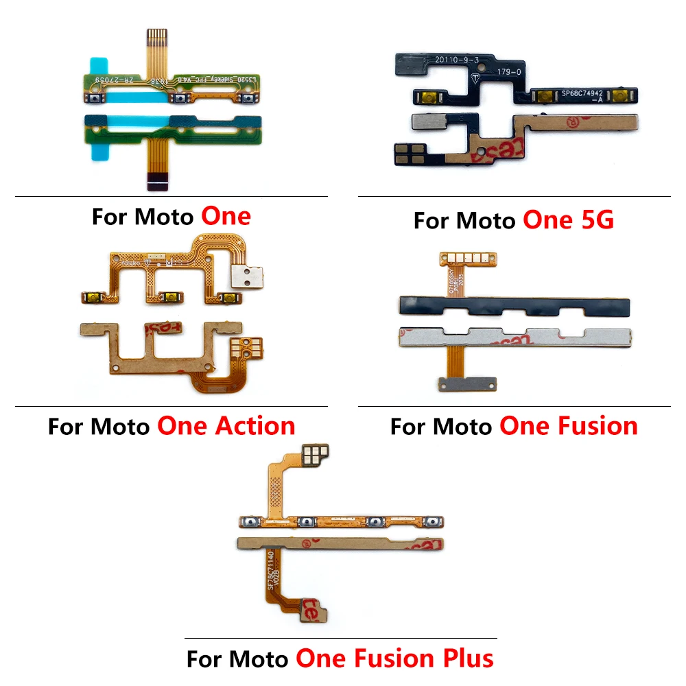 NEW Tested Repair Side Power ON/OFF Volume Switch Button Key Flex Cable For Moto E20 E30 E6s E7i E7 Power E6 Plus E5 Play Go