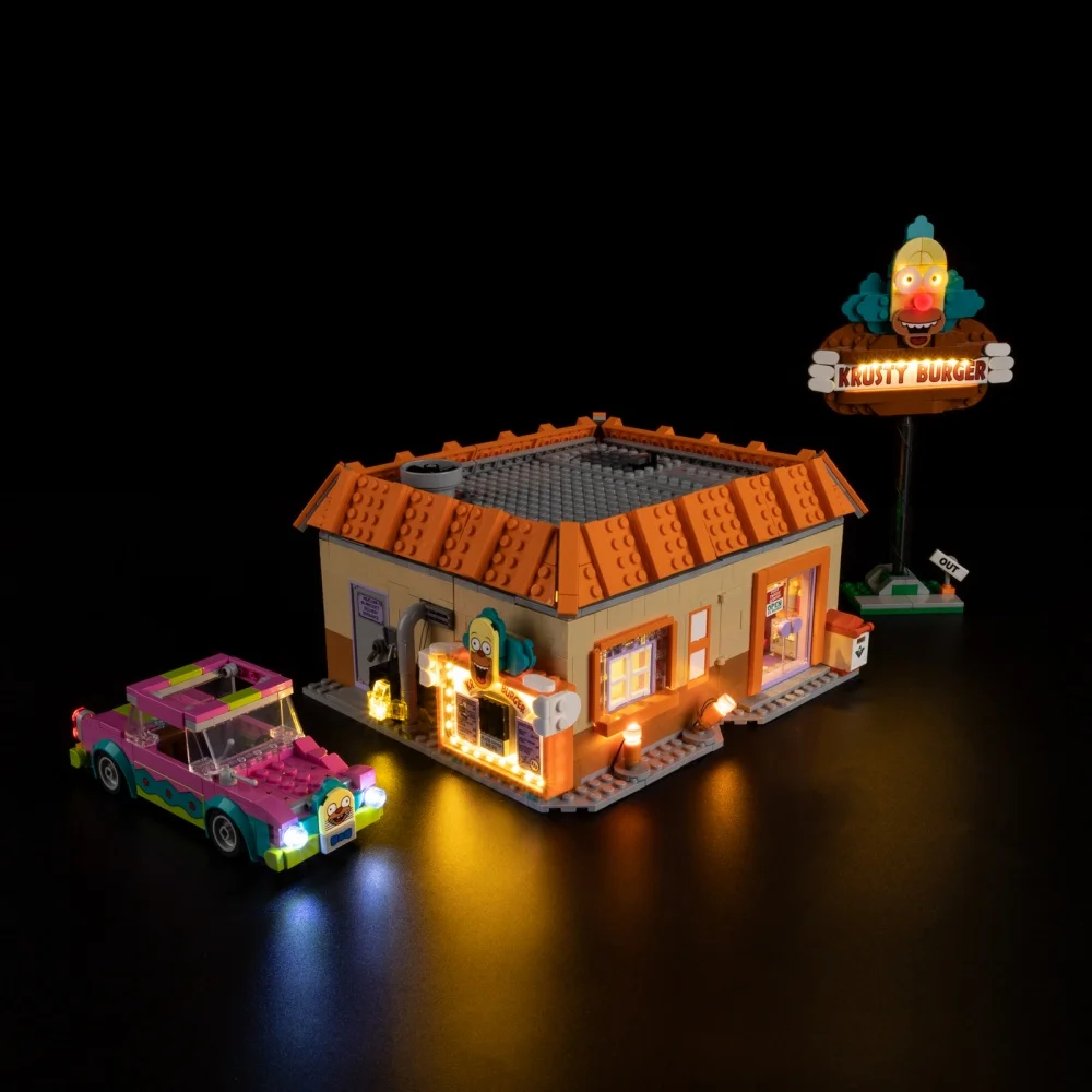 Juego de iluminación para la versión LEGO The Simpsons Krusty Burger RC no incluye bloques de construcción (solo kit de luces LED)