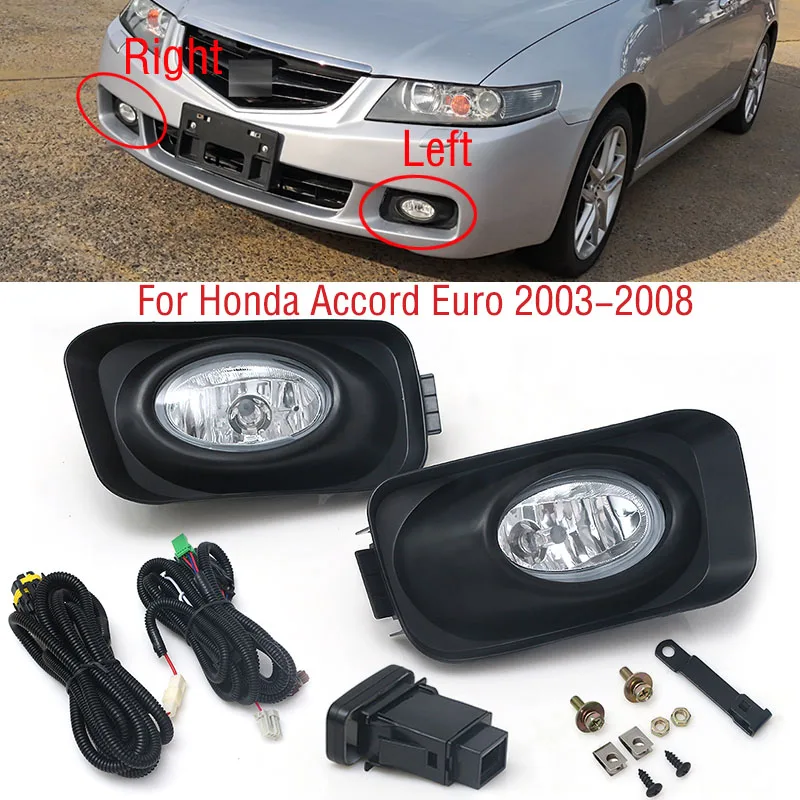 For Honda Accord Euro CL7 CL9 2003-2008 Foglight Foglamp For Acura TSX 2003-2005 Front Bumper Fog Light Daytime Driving Lamp