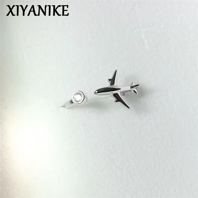 XIYANIKE Hip-Hop Punk Plane Adjustable Finger Rings For Women Niche Fashion New Female Jewelry Gift Party Rock кольца