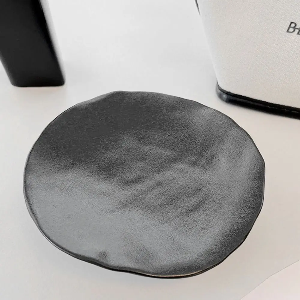 Ceramic Jewelry Storage Tray Irregular Creative Aromatherapy Candle Tray Multi-Function Simple Storage Plate Dessert