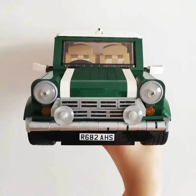 Green MINI Cooper MK VII Car Building Blocks Bricks Compatible 10242 Birthday Christmas Gift Automobile Model Toys