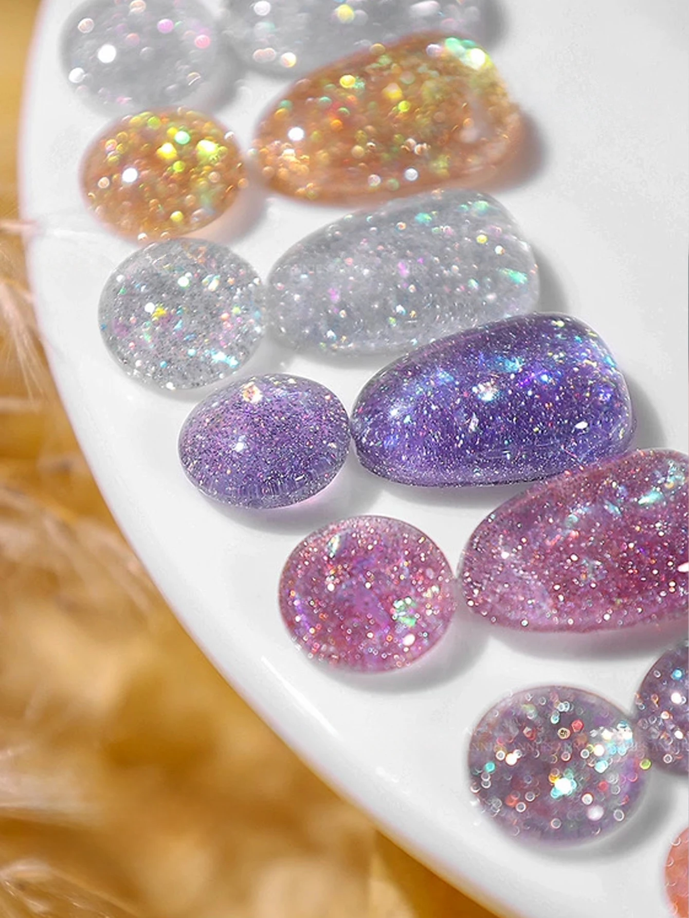 MIANEL 1-12pcs 12ML Summer Flash Aurora Crushed Diamond Gel Nail Polish 2025 Super Japanese Flash Pearl Powder Gel Polish Blue