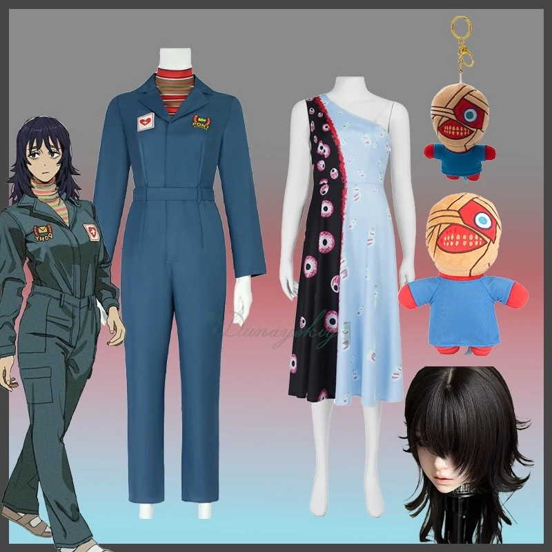 Juego de terror enfermera enjuague bucal Anya disfraz de Cosplay peleles azules mono de juego de rol uniforme de fiesta de Carnaval de Halloween