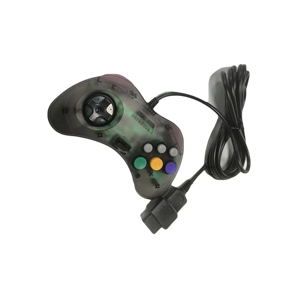Game controller Transparent Black Wired  For SEGA Saturn SS console