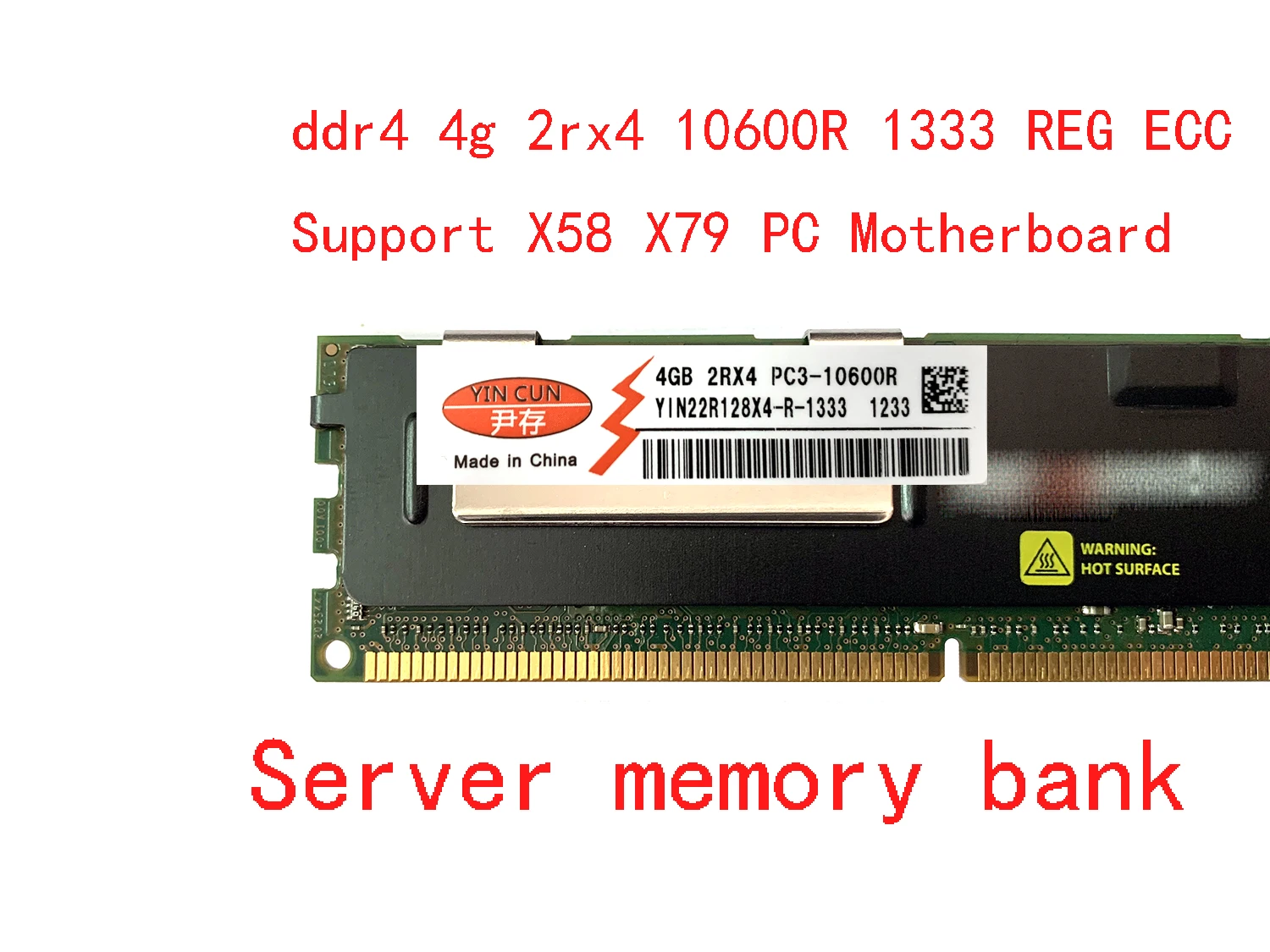 Pamięć serwerowa DDR3 4GB 2 rx4 ecc reg 1333 1600 1866MHz DIMM RAM obsługuje x 58x79 LGA 2011 płyty głównej 14900 12800