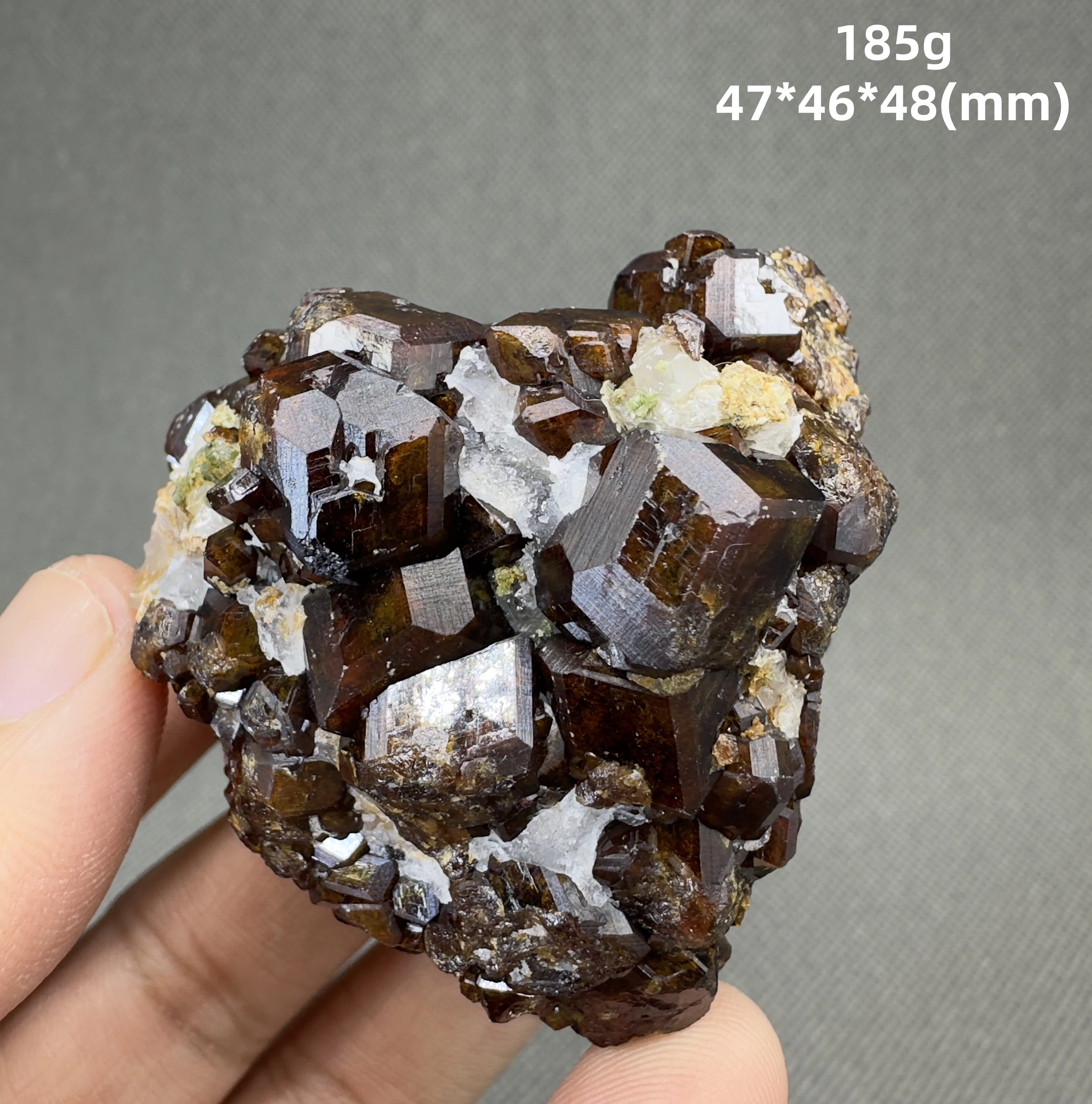 New! Natural Inner Mongolia Garnet mineral specimens + healing quartz crystals and stones rock gemstone