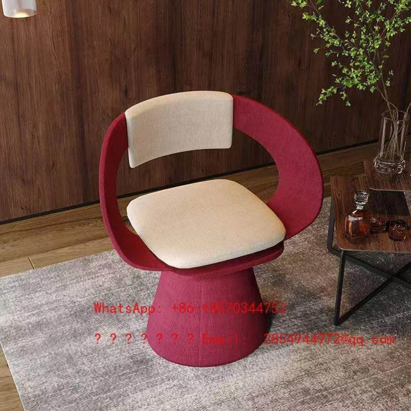 Modern Ring Back Accent Chair 360° Swivel Velvet Fabric Lounge Chair for Living Room,