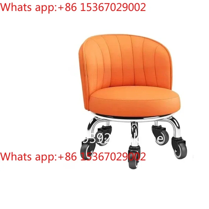 Universal wheel small stool household pulley low stool round stool