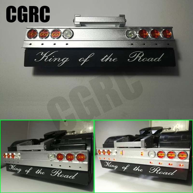 Metal CNC Taillight System for 1/14 Tamiya RC Truck Trailer Tipper Scania 620 470 Benz Actros Volvo FH16 MAN TGX  DIY Parts