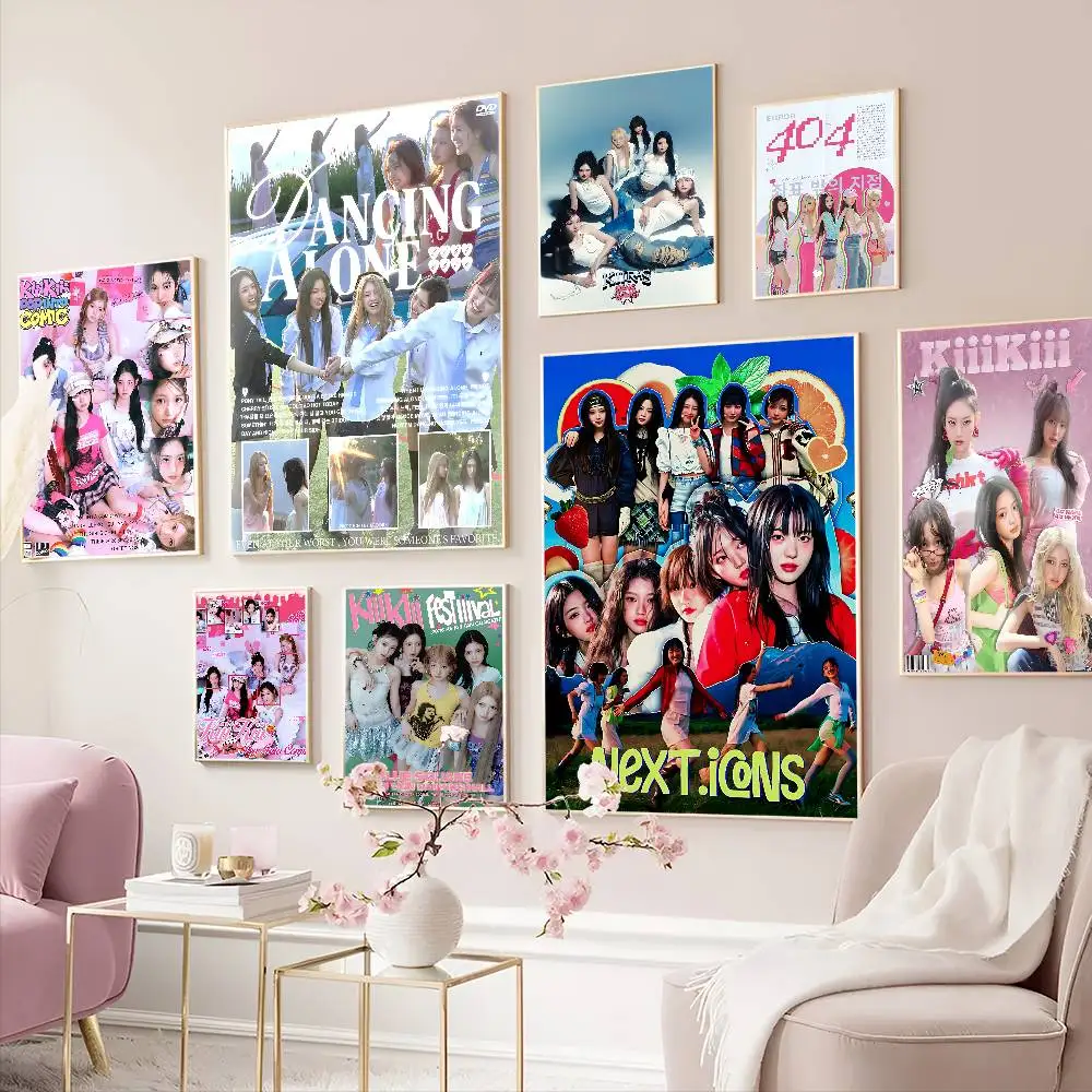 K-KiiiKiii Girl singing dancing group Classic Anime Poster Waterproof Paper Sticker Coffee House Bar Room Wall Decor