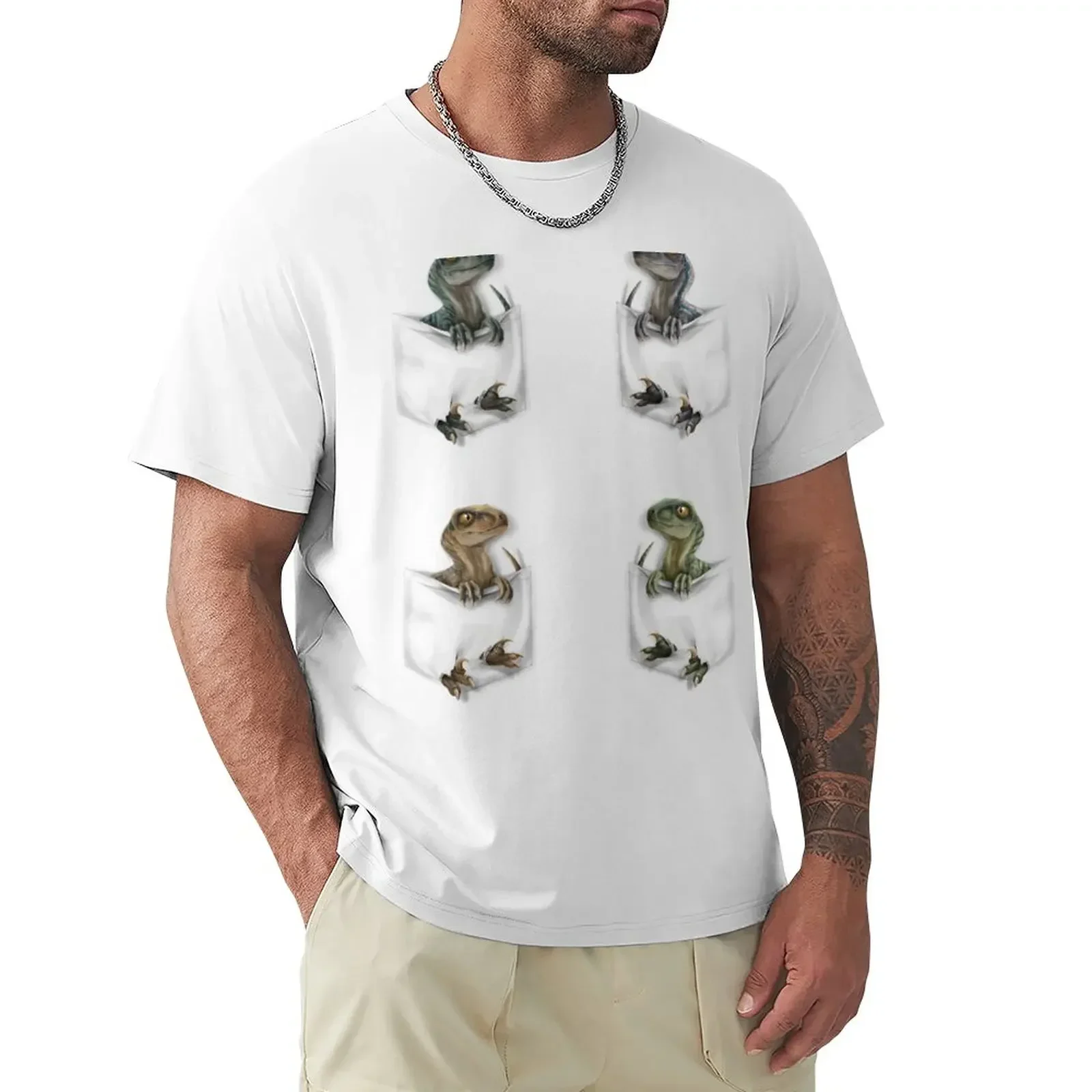 

Мужская футболка с защитным карманом, белая футболка для мальчиков, большие размеры