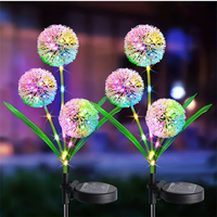 1PC1 head/3 head solar LED dandelion outdoor ground mounted light, suitable for courtyard, garden, and landscape decoration