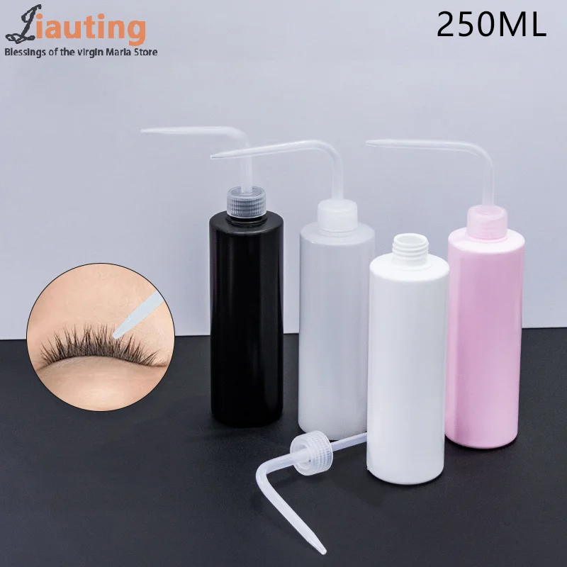 250ml Water Squirt Bottle Safety Rinse Bottle Watering Tools Plastic Squeeze Washing Bottle For Eyelash Extension Tattoo