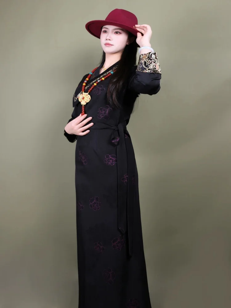 vetements-de-style-ethnique-tibetain-chinois-couleur-assortie-vetements-xizang-jupe-guozhuang-jupe-bola