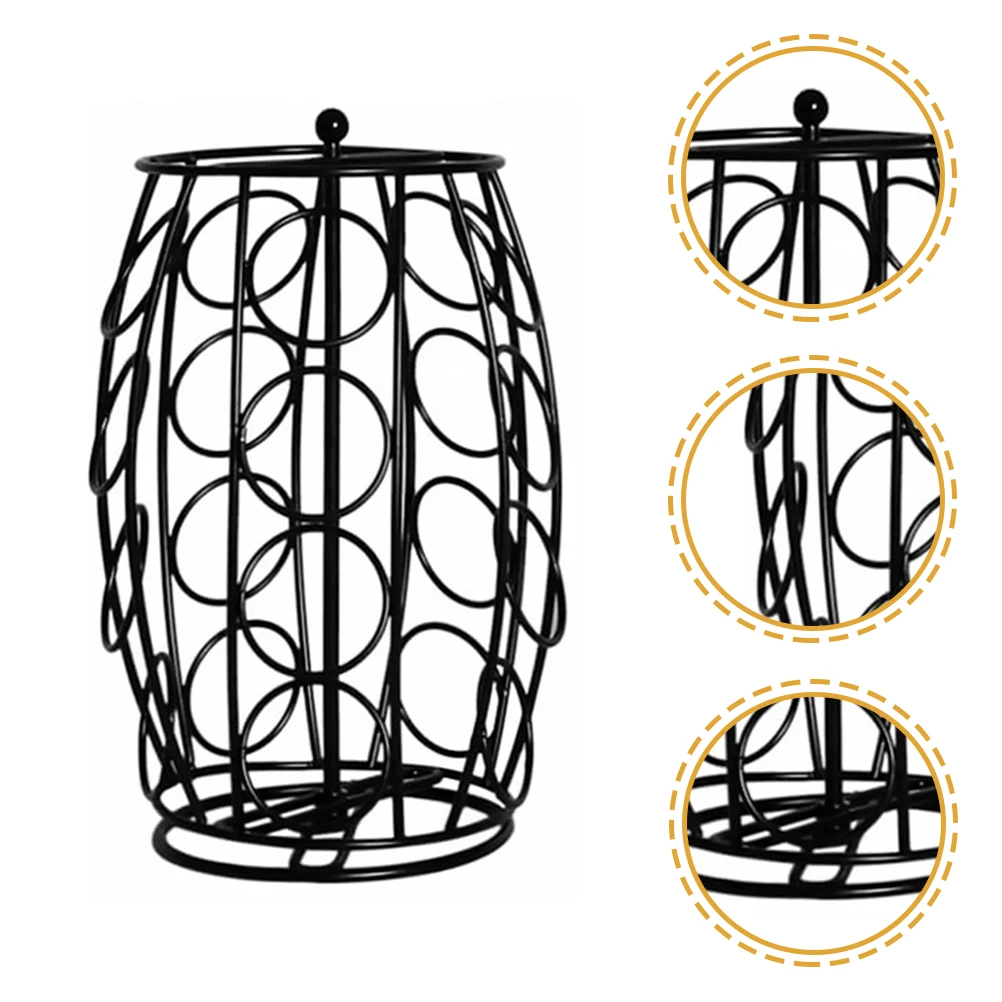 

Coffee Capsules Holder Iron Material Easy Storage ganizer 360 Degree Rotation Kitchen Countertop Coffee Accessories Pod