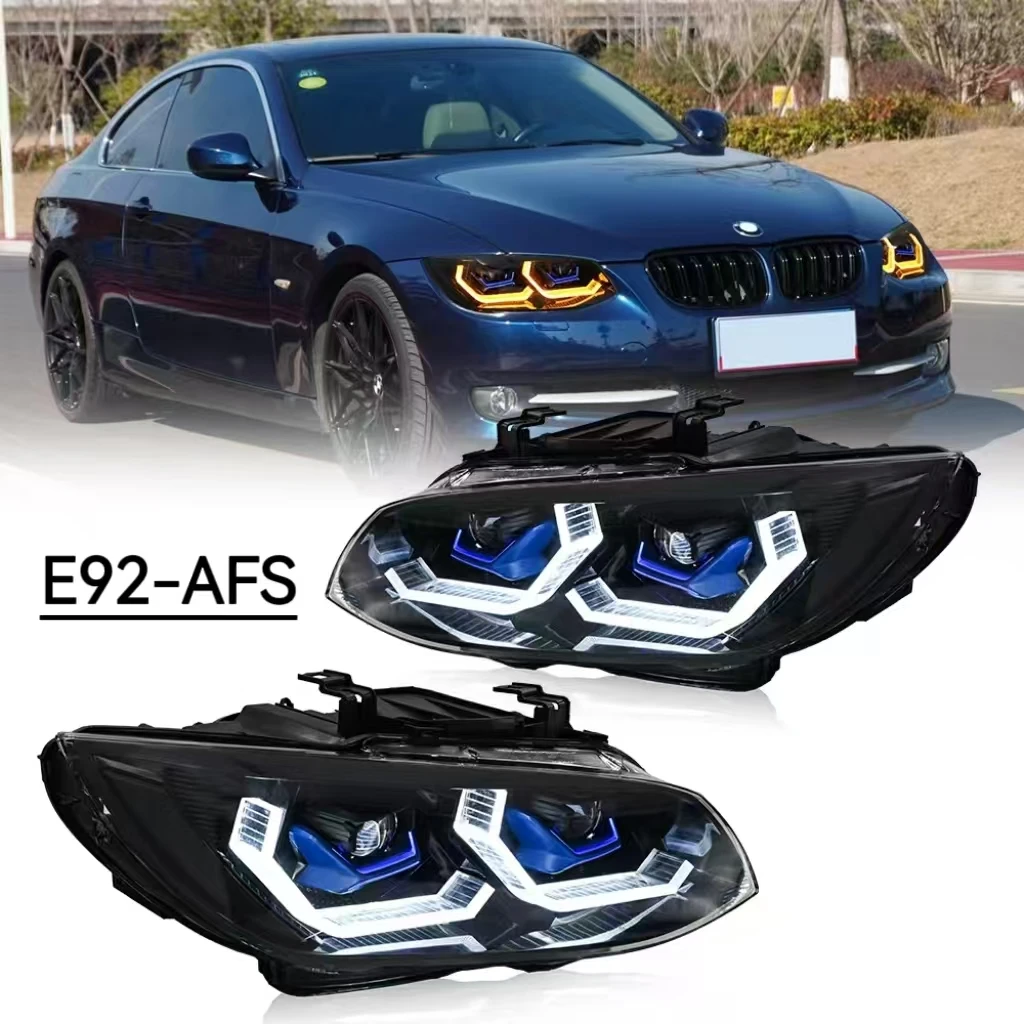 

COOLCMP LED Headlight Assembly For BMW 3 Series 2011 2012 2013 E92 E93 LCI 328i 325i 335i HID Xenon with AFS Lamp Upgraded Front Light