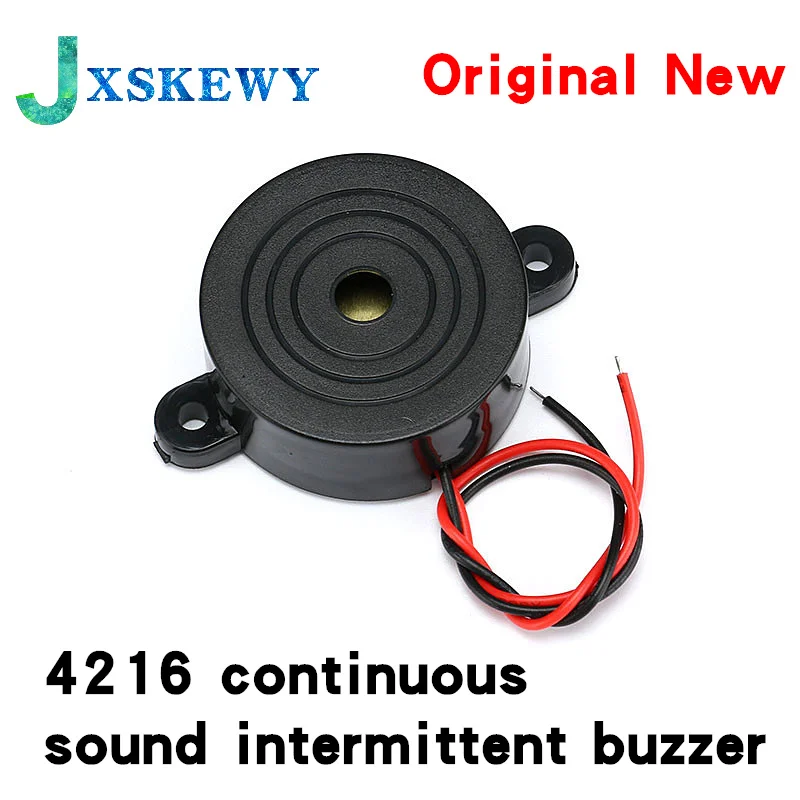 1PCS 4216 continuous sound piezoelectric buzzer automotive home appliances active buzzer DC lead buzzer