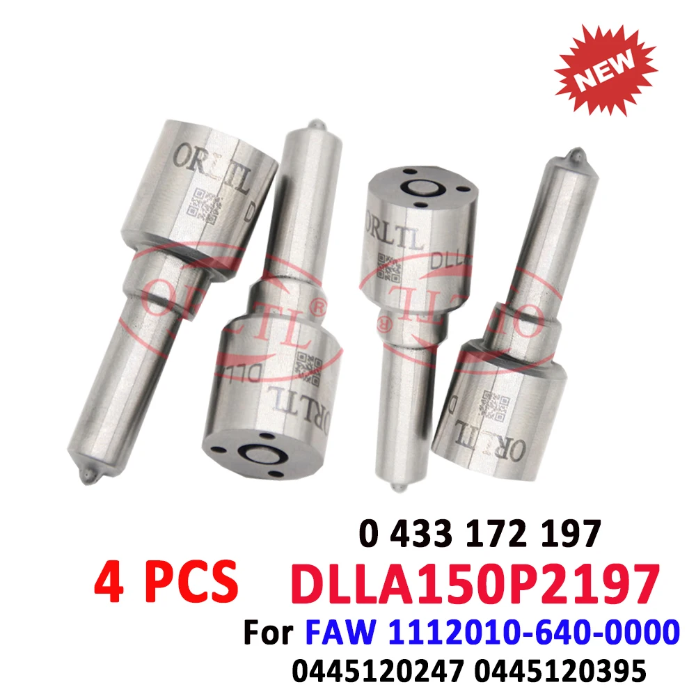 

ORLTL DLLA150P2197 Nozzle 0 433 172 197 Diesel Injector Sprayer DLLA 150 P 2197 Fuel 0433172197 For FAW 0445120247 0445120395