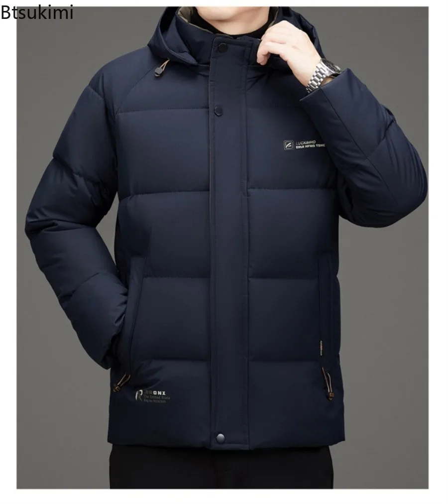 New 2025 Autumn Winter Men's Fashion Thickened Warm Hooded Cotton-padded Coats Casual Loose Comfortable Warm Parkas Jackets Male