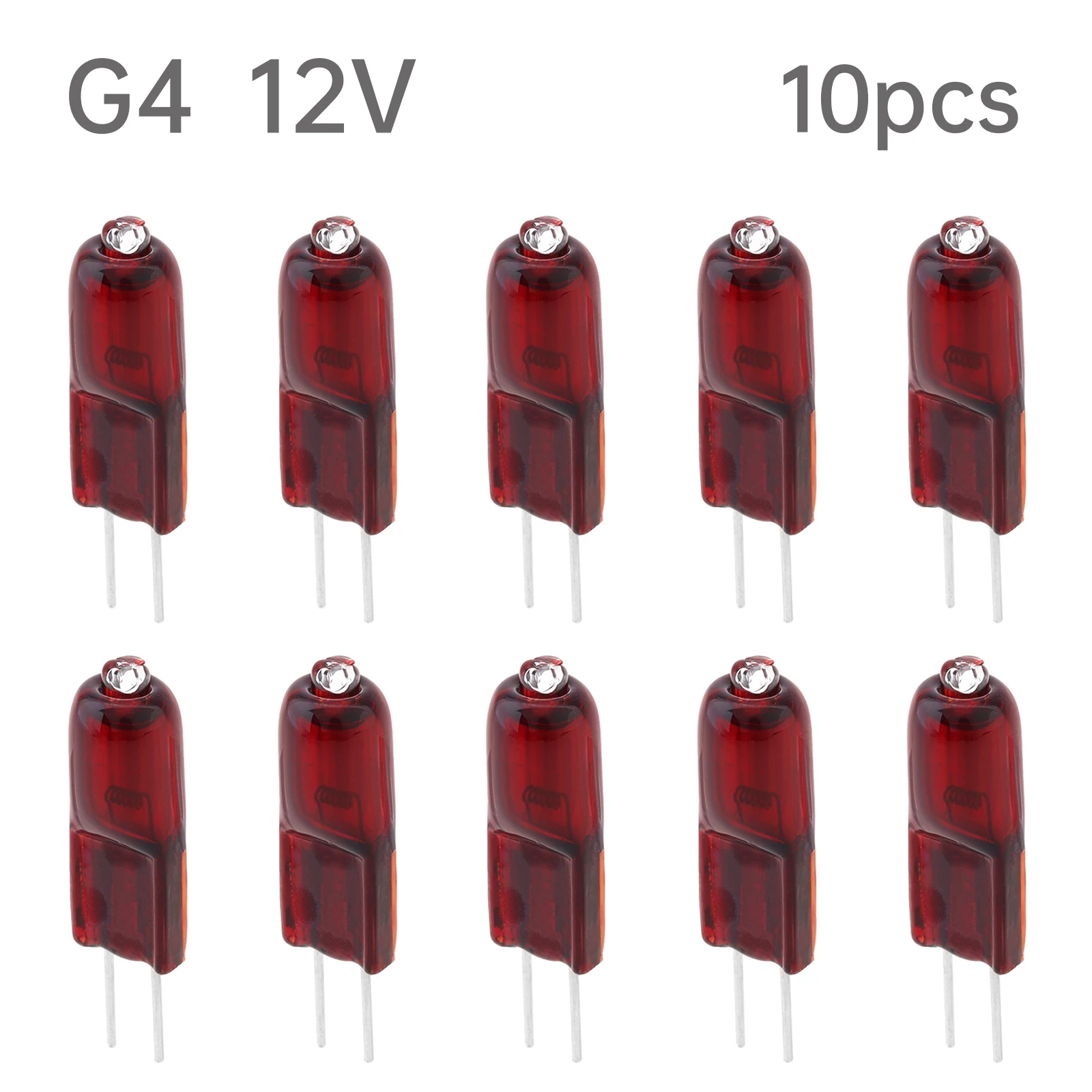 10pcs G4 Infrared Halogen Light Bulbs 12V 35W Heat Lamp Bulbs Dimmable Bulb Halogen Bulb IR Lamp Heating Drying Painting Quartz