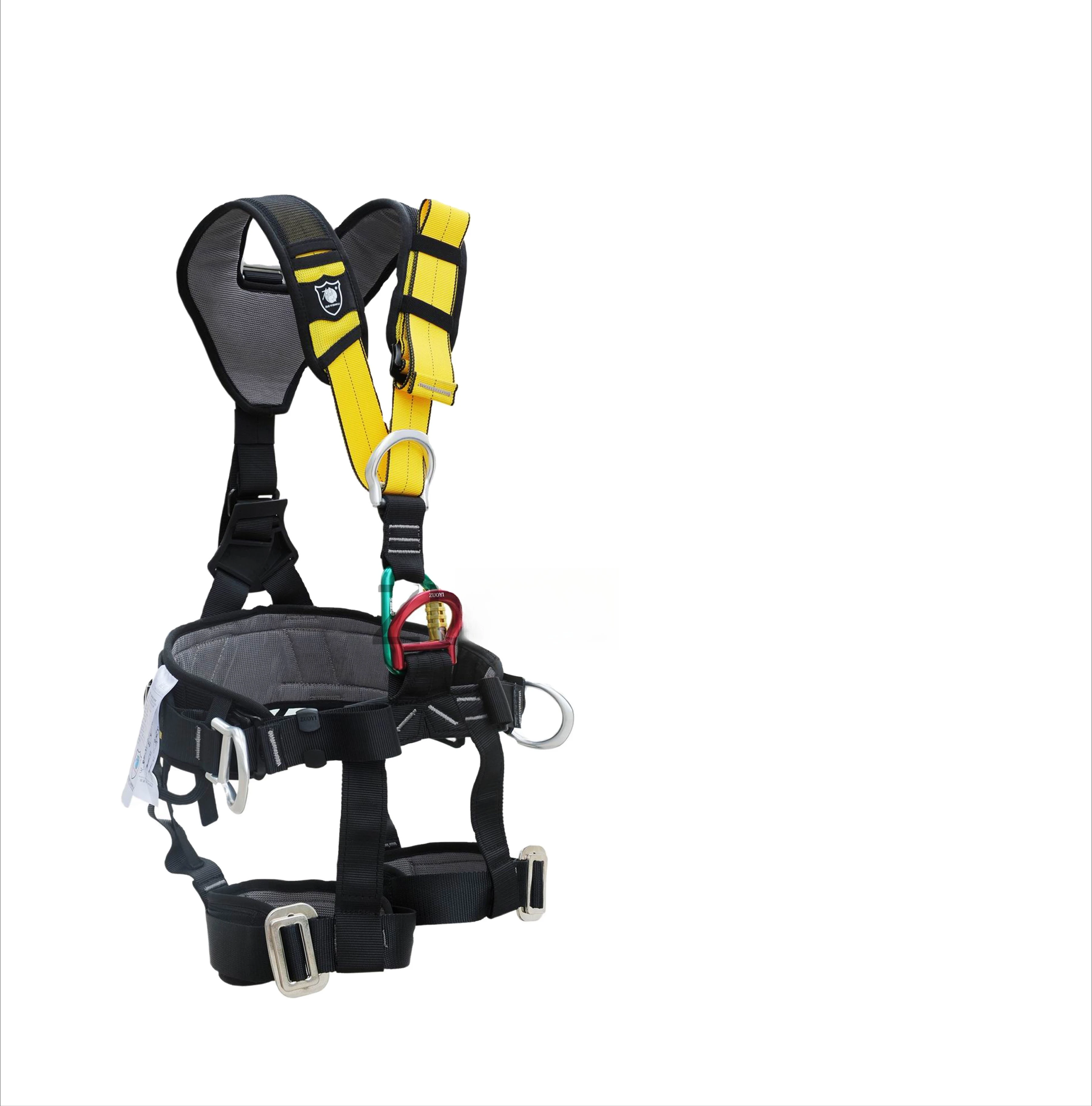Fall Protection CE Certified Full Body Harness, Climbing Safety Gear, 100% Secure Fit