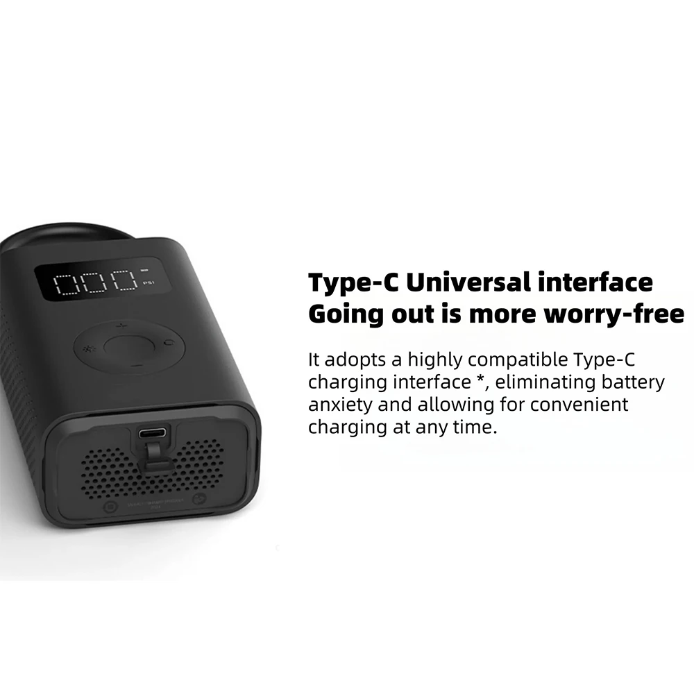 새로운 Xiaomi Mijia 공기 펌프 2D 25% 속도 부스트 휴대용 전기 공기 압축기 보물 150PSI Type-C LED Multitool Inflator CN