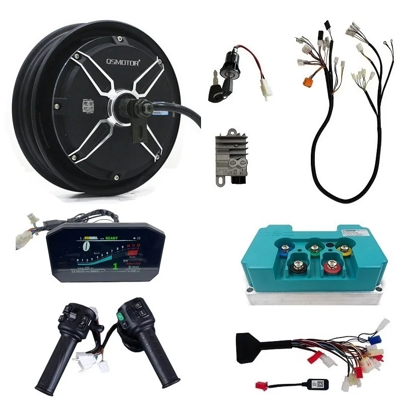 

4000W 10inch QS Hub Motor Electric Moped Conversion Kits with Kelly or Fardriver Sine-Wave Controller