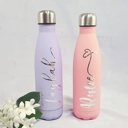 Personalized Water Bottle Bridesmaid Gift Idea Hot Cold Insulated Thermos Wedding Bachelorette Party Favors Drink Flasks