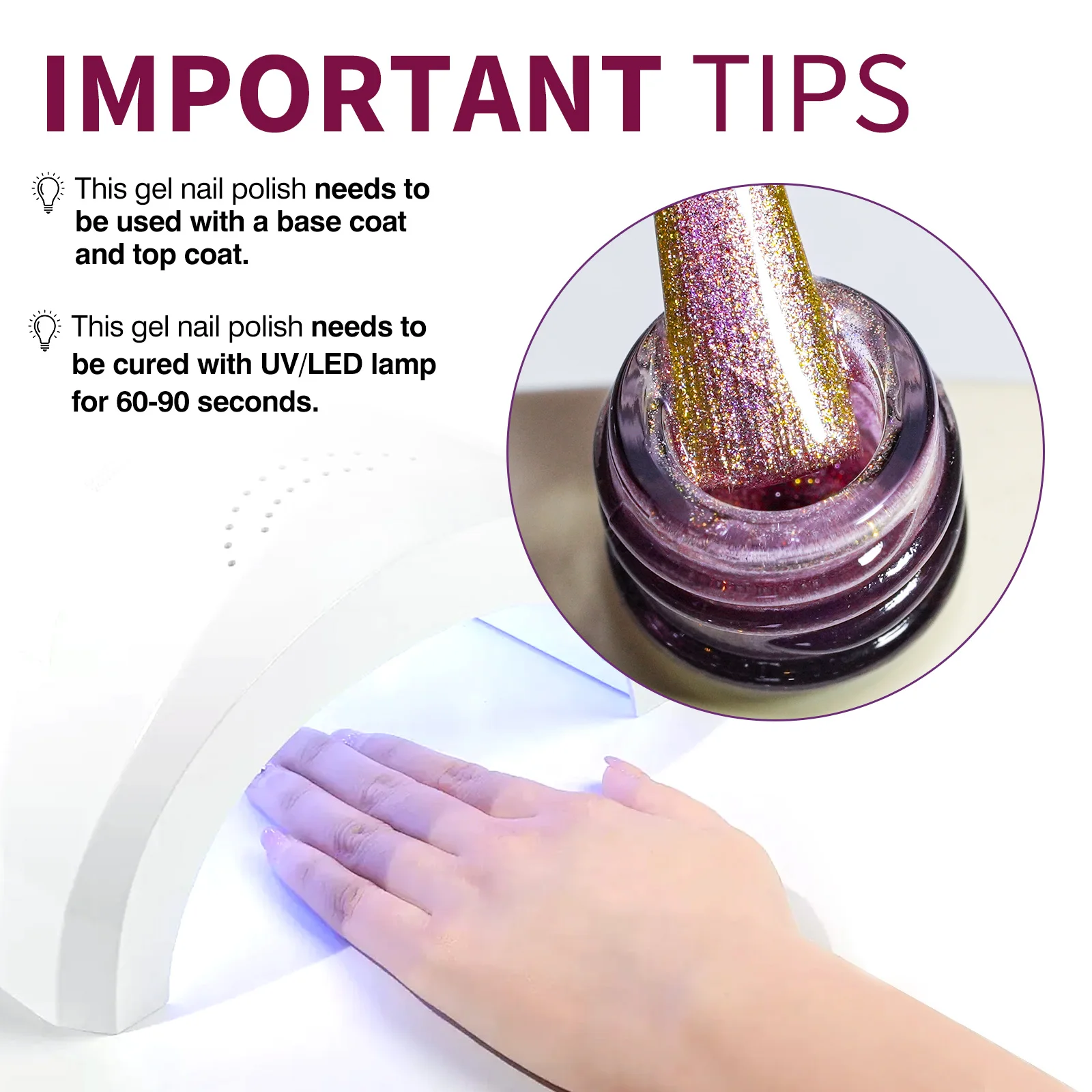 CANNI Nagelgel-Nagellack HEMA TPO FREE 9 ml EU-Standard Soak Off UV LED Diamond Sparkle Pailletten Wunderschöne Farbe Semi Permanent Gel – Detail 15