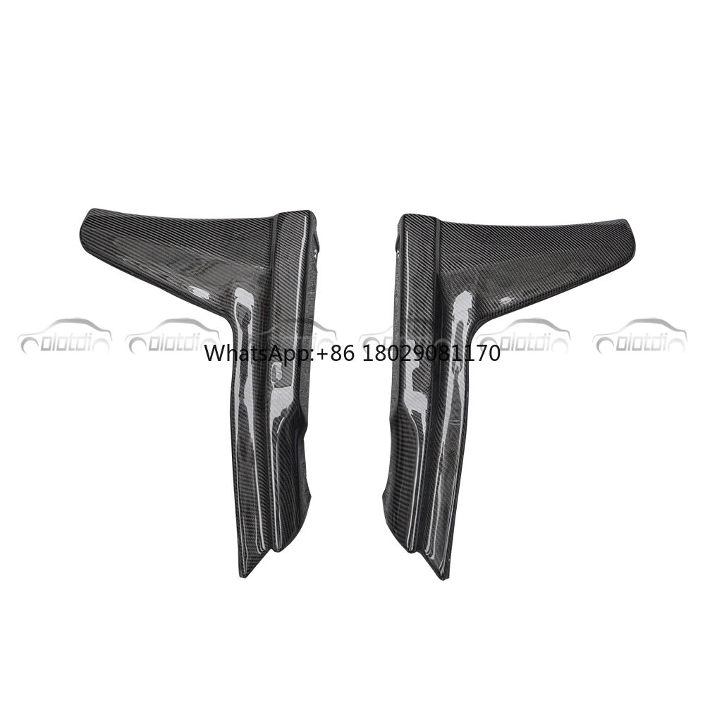 M Style Carbon Fiber Rear Diffuser Bumper Side Canards Fins Spoiler Splitter For Honda Civic 11th FL5 Type R 2022-2023