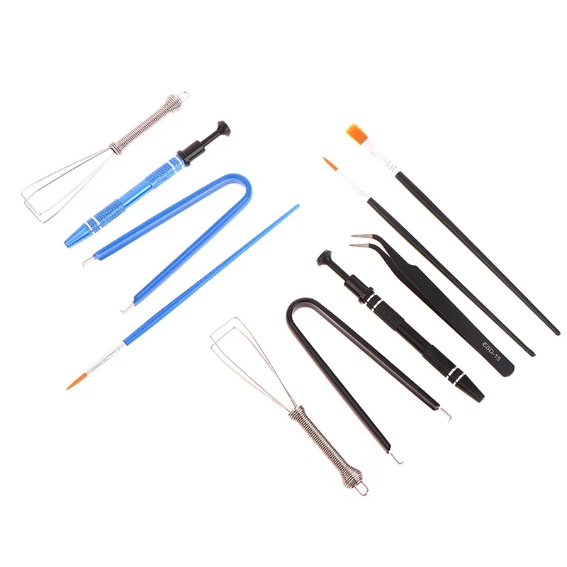 【1Set Keyboard Cleaning Tool Kit Metal Keycap Puller Stem Holder Switch Puller Lubrication Pen Lube Brush W/Storage Bag】 - view 5