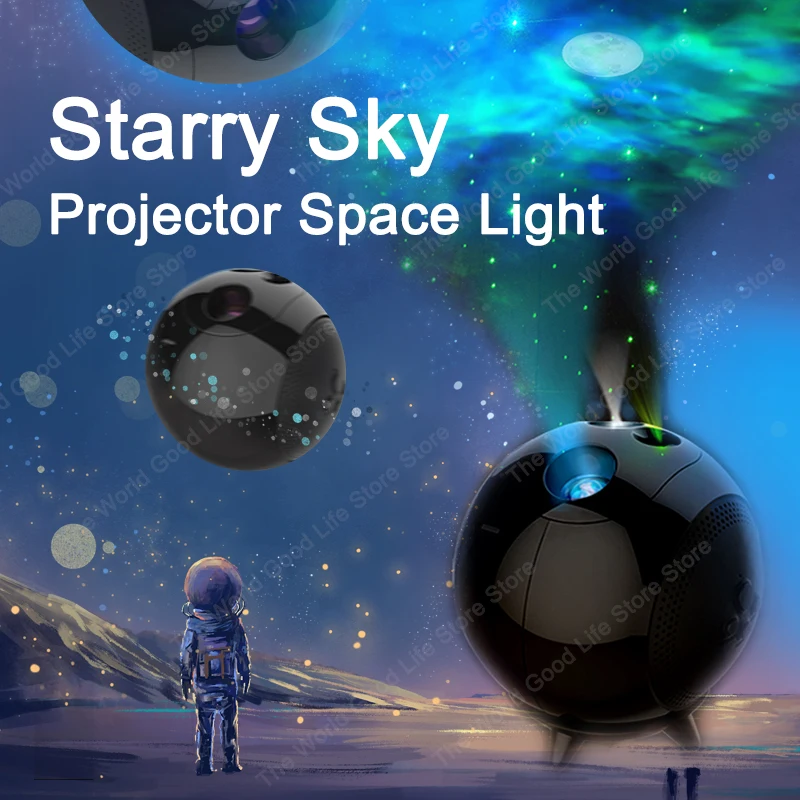 2024 New Planet Projection Light Gypsy Led Laser Atmosphere Starry Sky Projector Space Ornament Moon Lamp Gift Night Light Neon