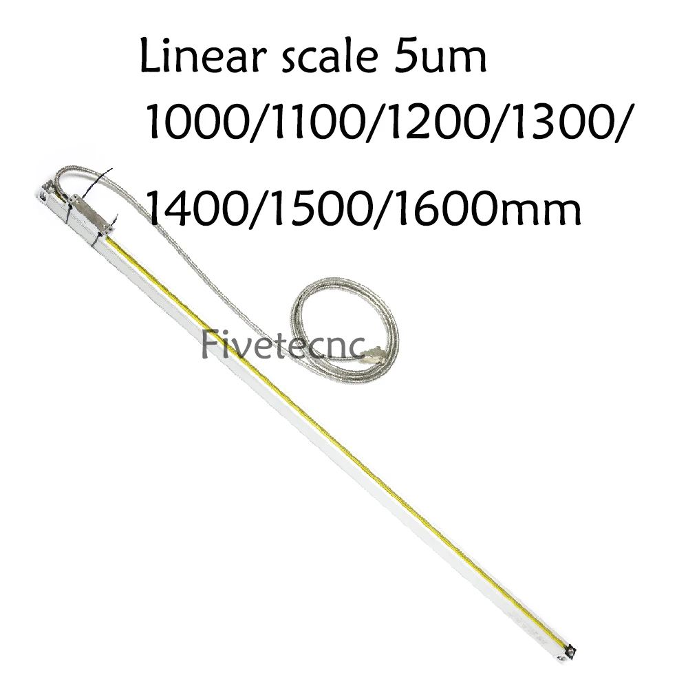 

Fivetecnc Linear Scale 1100 1200 1300 1400 1500 1600mm Optical Glass Encoder fit for Digital Readout DRO Display